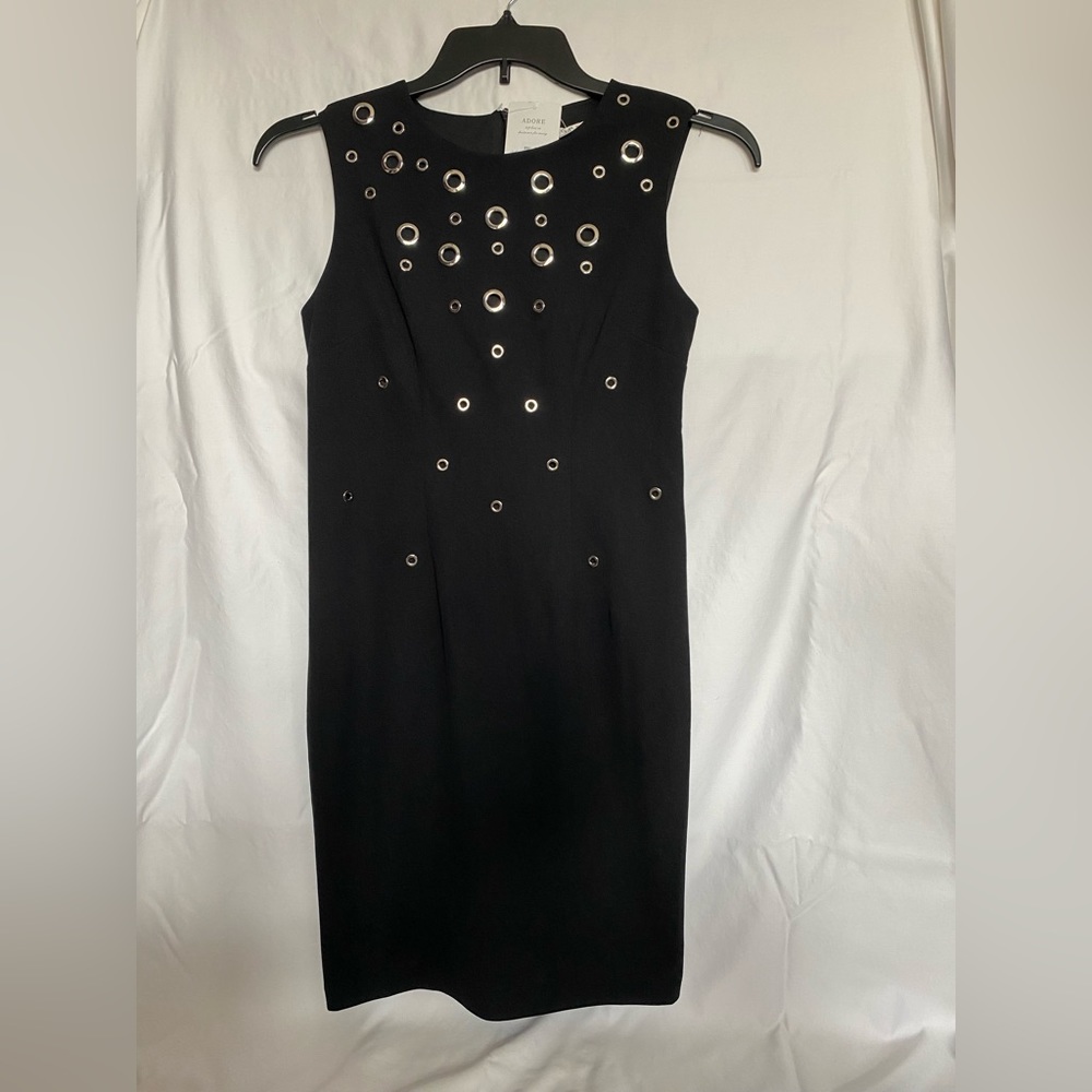 NWT Adore Women’s Black Sleeveless Grommet Accent Dress